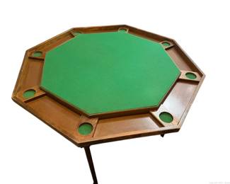 Octagon Shaped Wood Folding Game Poker Mahjong Table