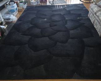 Black Hand Tufted 100 Percent Wool Area Rug