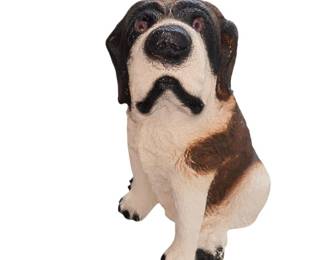 Polyresin St Bernard Puppy Figurine