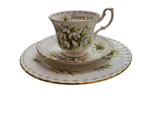 Royal Albert Flower of the Month January Trio