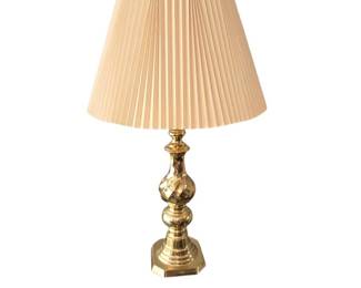 Lovely Brass Table Lamp with Pleated Shade