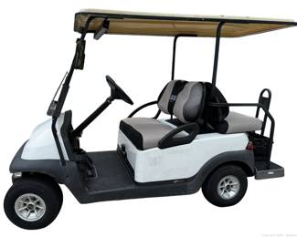 2005 Club Car 48V Lead Acid 4 Passenger Golf Cart White With Smart Waterproof Battery Charger