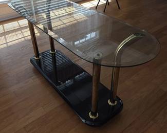 Regency Style Glass Top Foyer Table