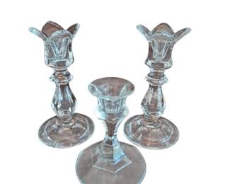 Clear Candlestick Holders