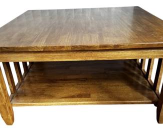 Large Mission Style Wooden Side Table