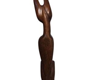 MCM Hand Carved Wooden Cat