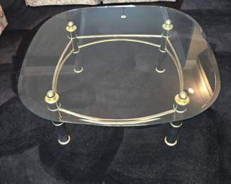 Regency Style Glass Top Coffee Table