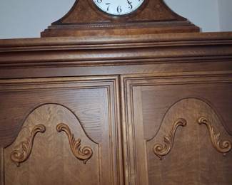 Howard Miller Clock-Top Armoire/Display Cabinet
