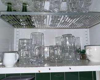 Vintage German Roemer Wine Glasses and Mixed Barware Collection