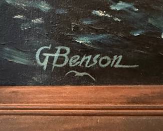 G. Benson Original Oil Painting of a Seated Nude