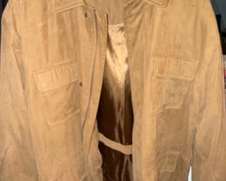 Vintage TravelSmith Tan Suede Leather Jacket