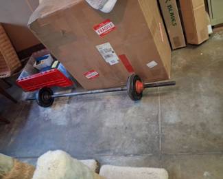 Vintage Standard Barbell and Weight Plate Set