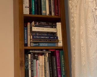 Tall Narrow Solid Wood Open Bookcase