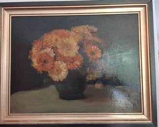E. Illésné Karádi Etel Flower Still Life Oil Painting