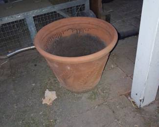Embossed Leaf Motif "Classico" Italian Terracotta Garden Planter