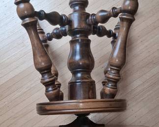 Victorian Adjustable Piano Stool with Glass Ball and Claw Feet by H. Holtzman & Sons