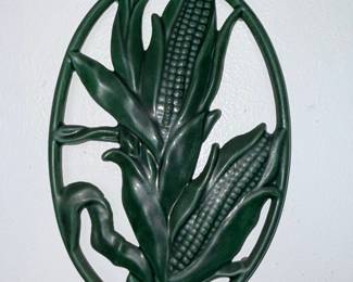 Vintage Invicta France Cast Iron Cornstalk Trivet