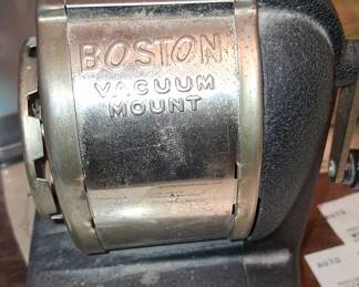 Vintage Boston KS 8-Hole Vacuum Mount Pencil Sharpener