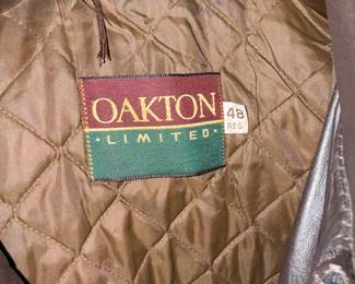 Vintage Oakton Limited Leather Bomber Jacket