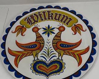 Pennsylvania Dutch "Wilkum" Hex Sign - Jacob Zook Style