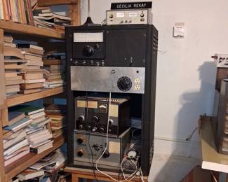 Vintage Ham Radio Station Equipment Rack