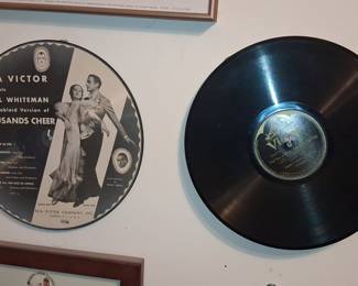 Vintage RCA Victor Paul Whiteman "As Thousands Cheer" Picture Disc and Joseph C. Smith "For You A Rose In Portland Grows" 78 RPM Record