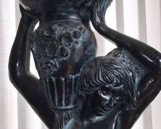 Art Craft Figural Woman Statue Lamp