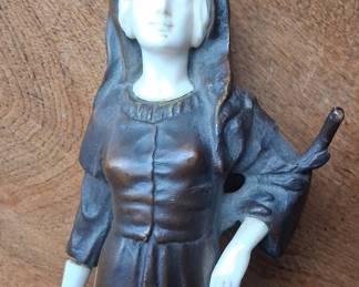 Chryselephantine Bronze and Ivory Nun Figurine by Paul d'Aire
