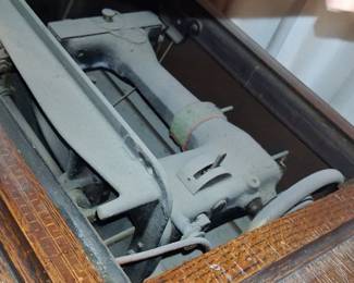 Antique White Family Rotary Treadle Sewing Machine