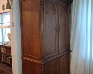 Howard Miller Clock-Top Armoire/Display Cabinet