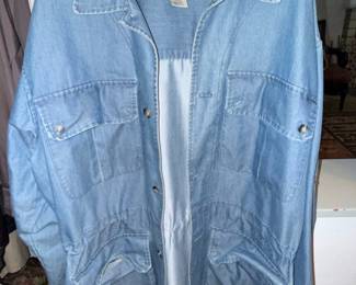 TravelSmith Men's Coolmax Denim Utility Jacket