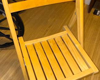 Vintage Wooden Slatted Folding Chair