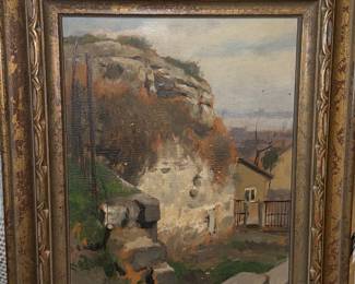 Impressionistic Landscape Oil Painting, Signed E. Juls