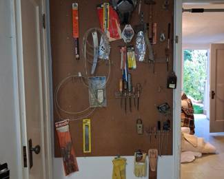 Assorted Hand Tool Pegboard Lot