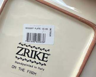 Zrike "On The Farm" Dessert Plate