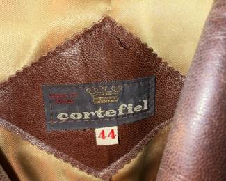 Vintage Cortefiel Leather Trench Coat