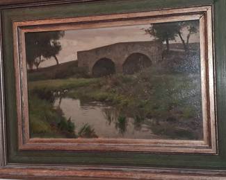 Aladár Edvi-Illés Landscape with Stone Bridge