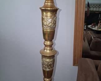 Vintage Brass Dragon Floor Lamp