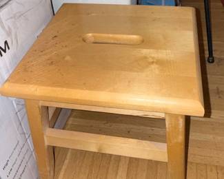 Wooden Single-Step Utility Stool