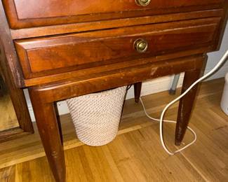 Mid-Century Willett Transitional Cherry Two-Drawer Nightstand