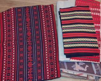 Vintage Romanian Folk Textiles: Table Runners and Wall Hangings