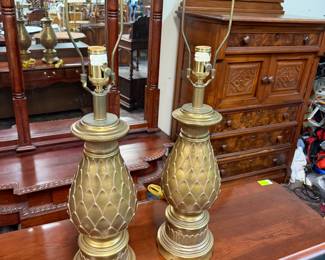 Pair Artichoke Lamps