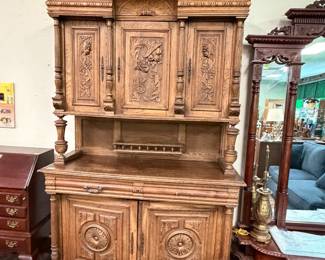 Ornately Carved Court Cupboard