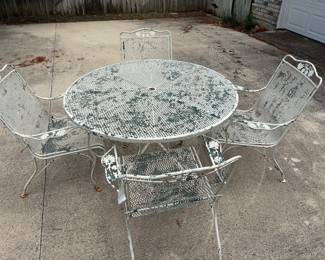 Iron patio set