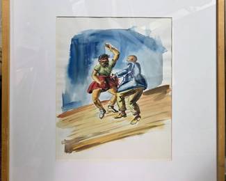 P. Reznack watercolor 1940s.