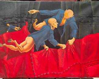 Large Cuban modernist painting.