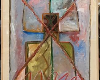 Large abstract oil on canvas.