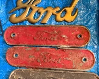 Vintage Ford script emblems & step plates