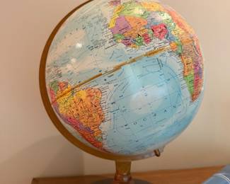 Vintage world globe