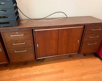 MCM walnut office furniture